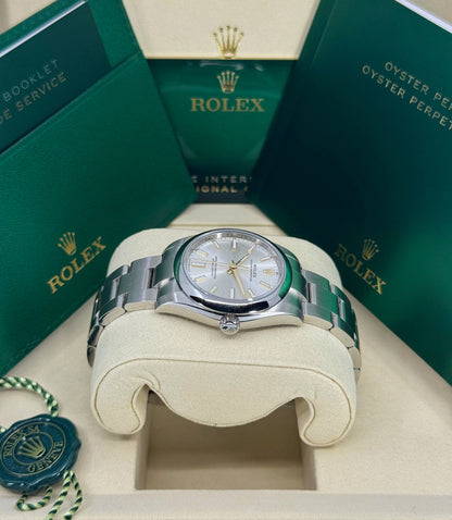 Rolex Oyster Perpetual 34mm, Stainless Steel, Silver, Ref# 124200-0001, dated 2025