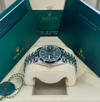 Rolex Datejust 36mm, Stainless Steel, Green, Jubilee, Ref# 126234-0051, dated 2026