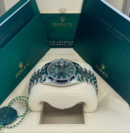 Rolex Datejust 36mm, Stainless Steel, Green, Jubilee, Ref# 126234-0051, dated 2026