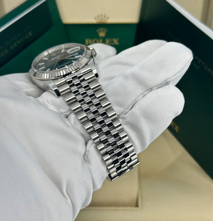 Rolex Datejust 36mm, Stainless Steel, Green, Jubilee, Ref# 126234-0051, dated 2026