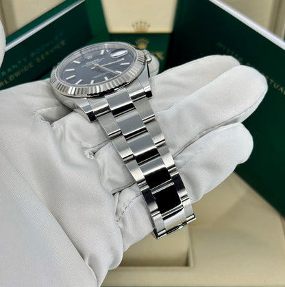 Rolex Datejust 41mm, Stainless Steel, Blue, Oyster, Ref# 126334-0001, dated 2026