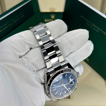 Rolex Datejust 41mm, Stainless Steel, Blue, Oyster, Ref# 126334-0001, dated 2026