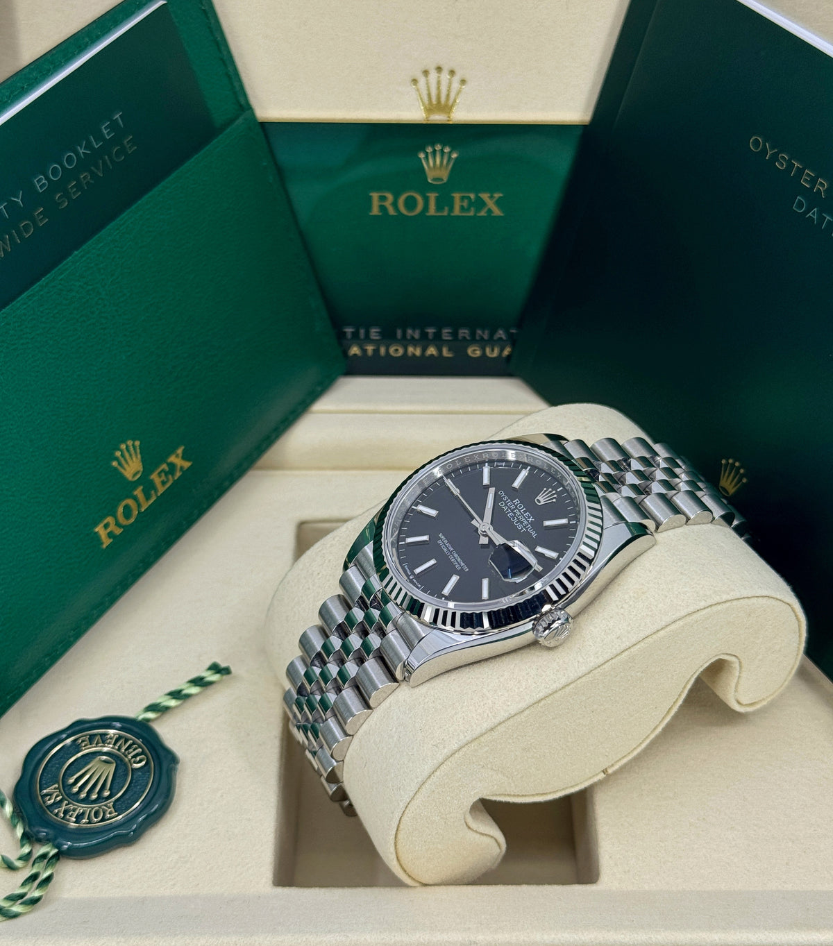 Rolex Datejust 36mm, Stainless Steel, Black, Jubilee, Ref# 126234-0015, dated 2026
