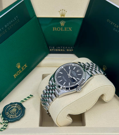 Rolex Datejust 36mm, Stainless Steel, Black, Jubilee, Ref# 126234-0015, dated 2026