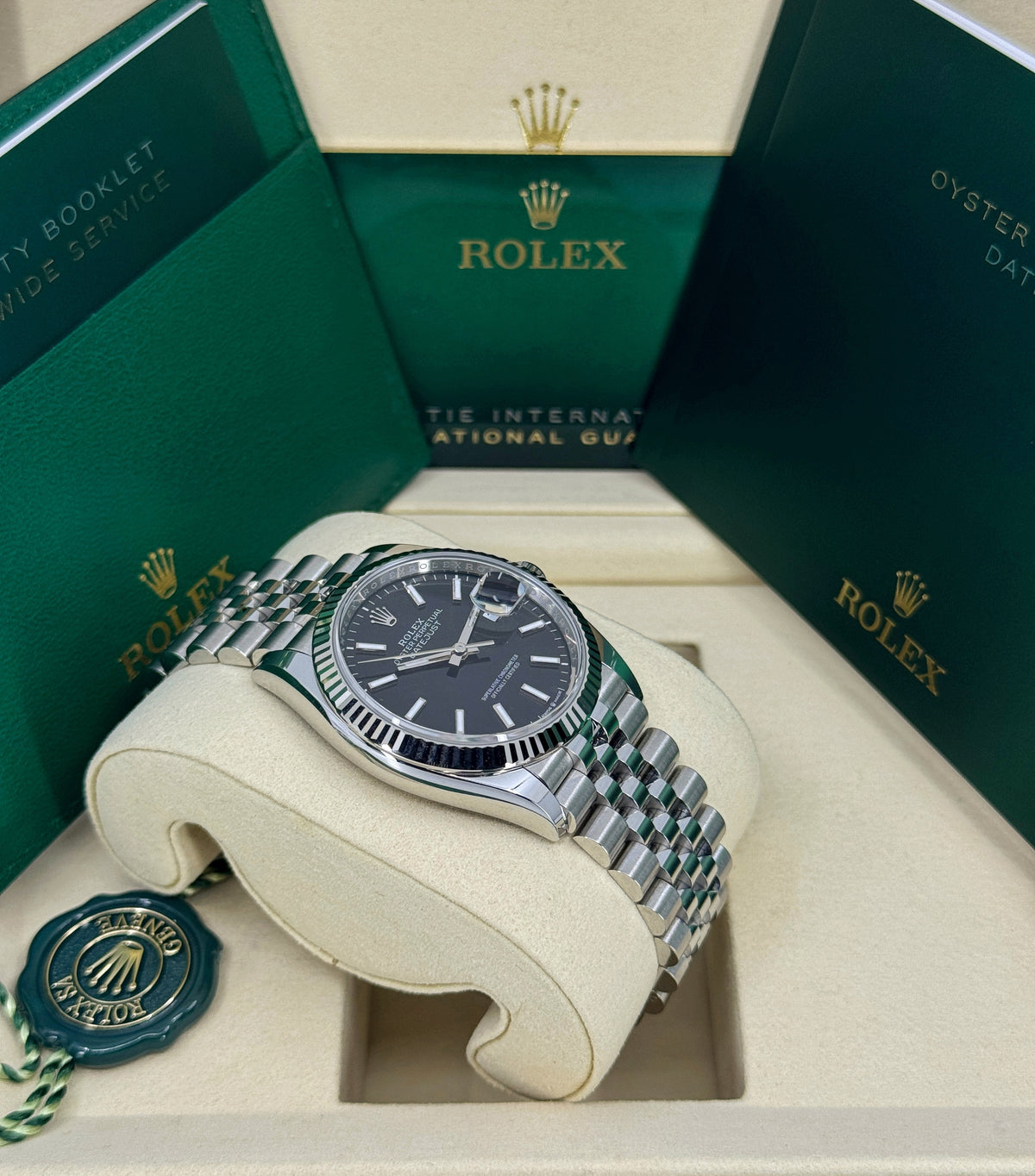 Rolex Datejust 36mm, Stainless Steel, Black, Jubilee, Ref# 126234-0015, dated 2026