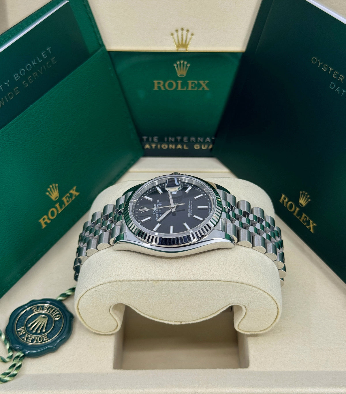 Rolex Datejust 36mm, Stainless Steel, Black, Jubilee, Ref# 126234-0015, dated 2026