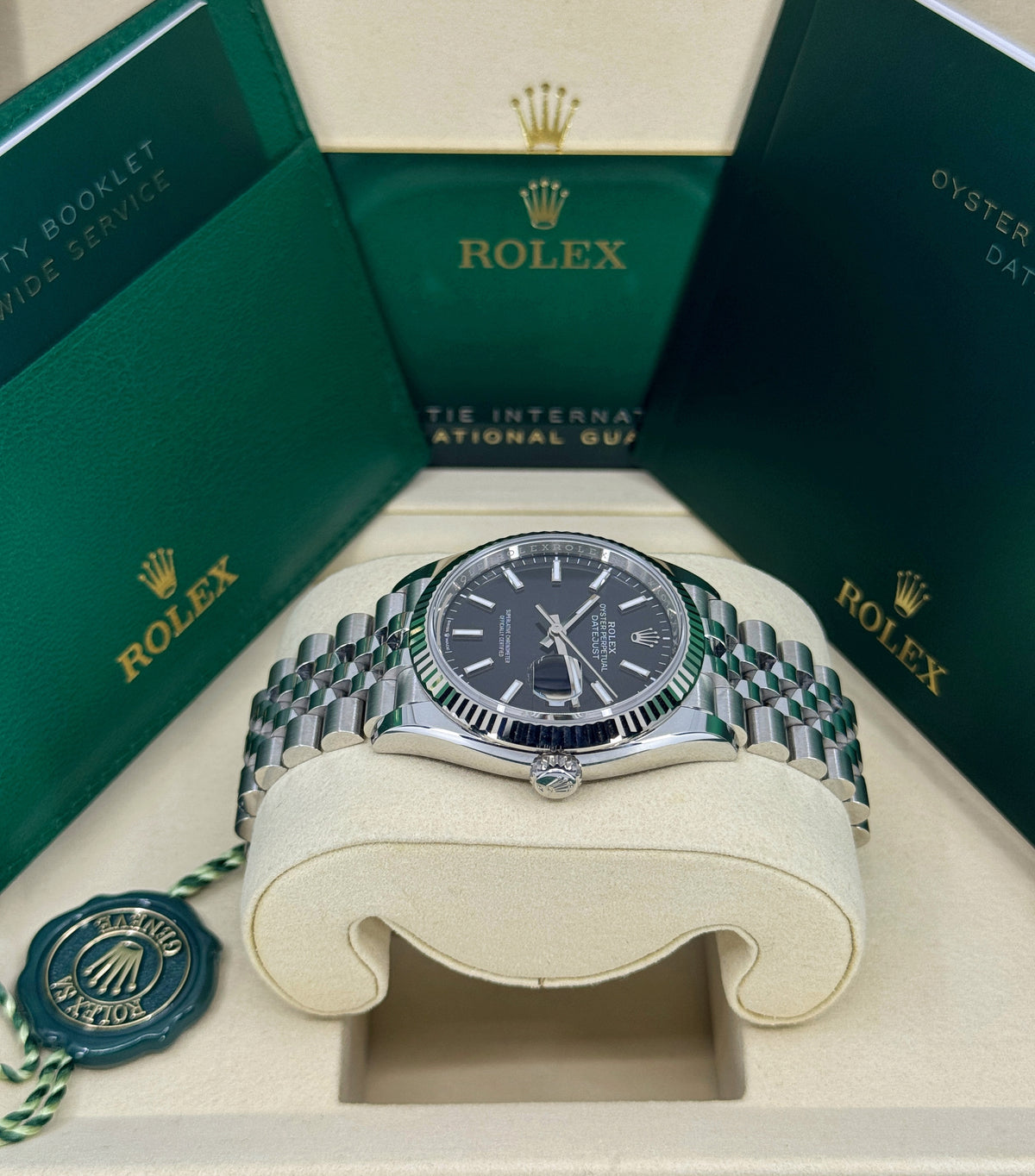 Rolex Datejust 36mm, Stainless Steel, Black, Jubilee, Ref# 126234-0015, dated 2026
