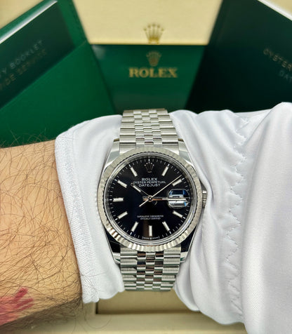 Rolex Datejust 36mm, Stainless Steel, Black, Jubilee, Ref# 126234-0015, dated 2026