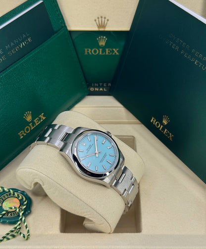 Rolex Oyster Perpetual 31mm, Stainless Steel, Turquoise, Ref# 277200-0007, dated 2026