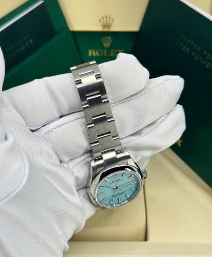 Rolex Oyster Perpetual 31mm, Stainless Steel, Turquoise, Ref# 277200-0007, dated 2026