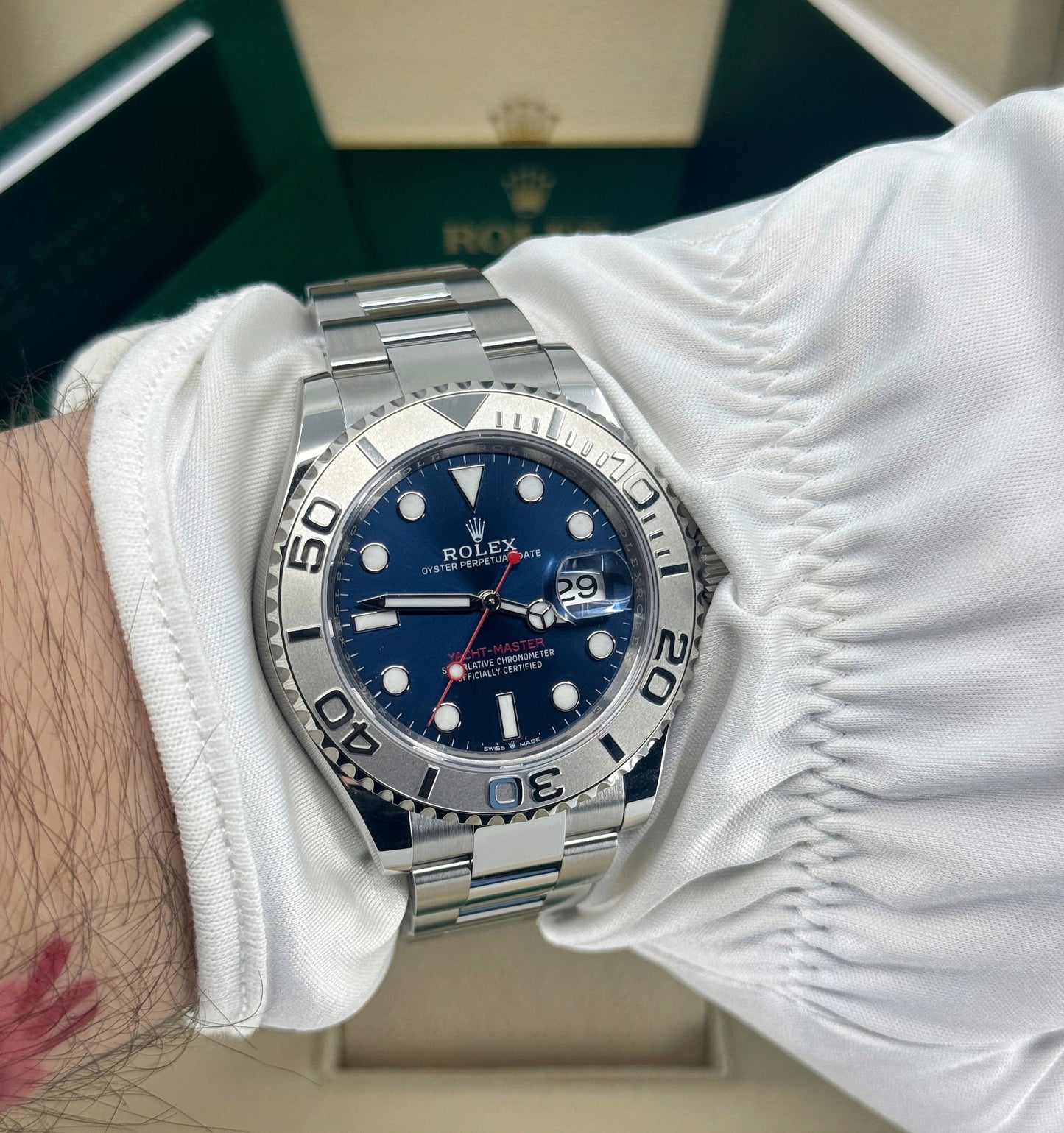 Rolex Yacht-Master 40mm, Stainless Steel, Blue, Ref# 126622-0002, dated 2024