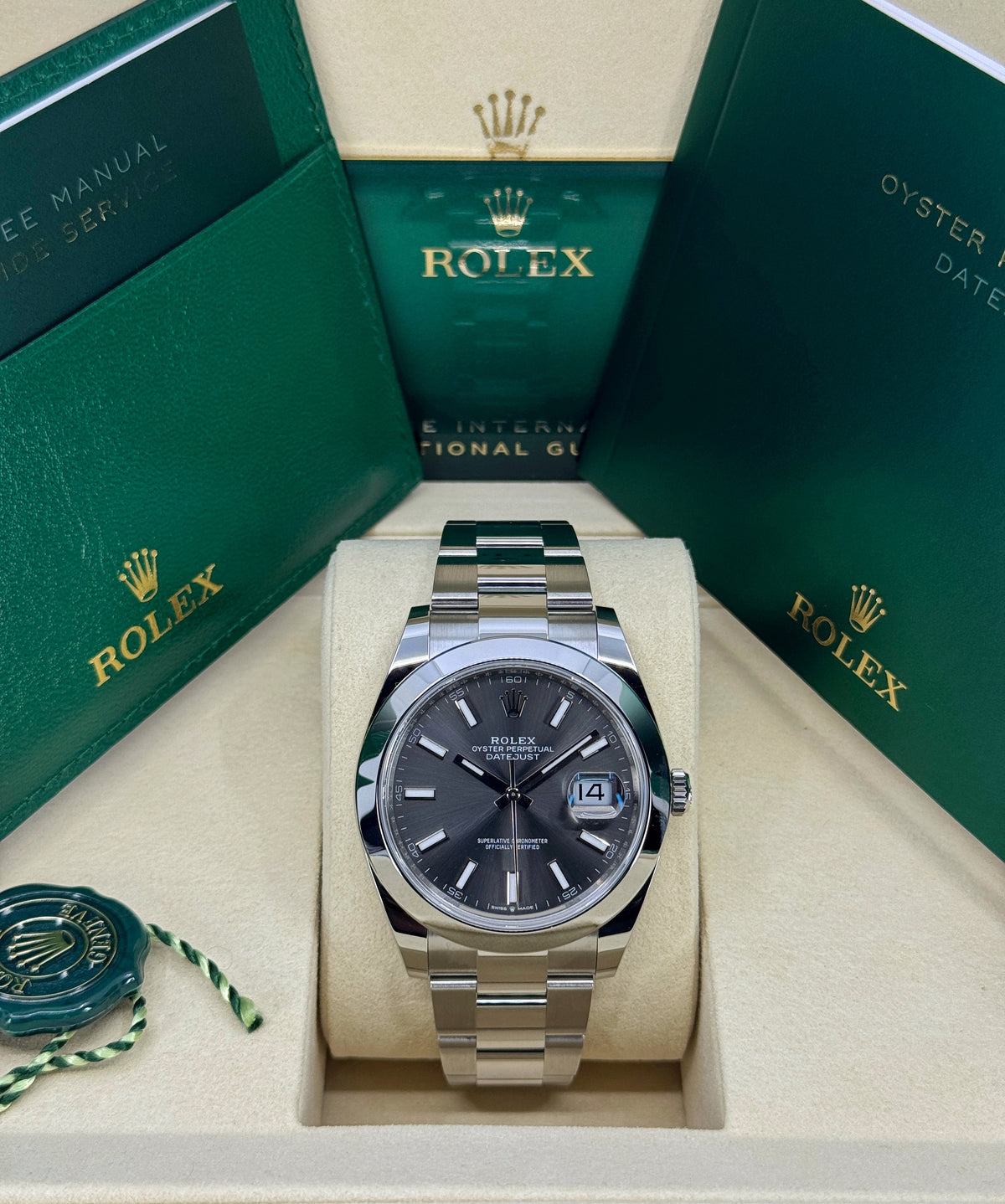 Rolex Datejust 41mm, Stainless Steel, Rhodium, Oyster, Ref# 126300-0007, dated 2026