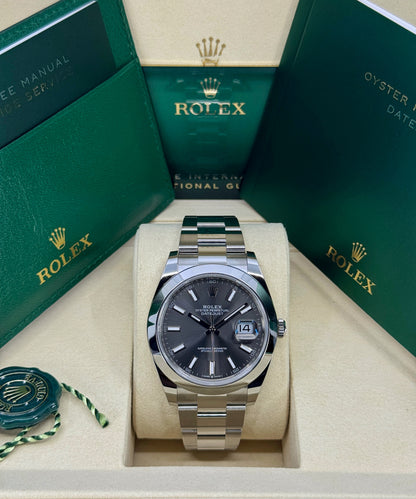 Rolex Datejust 41mm, Stainless Steel, Rhodium, Oyster, Ref# 126300-0007, dated 2026