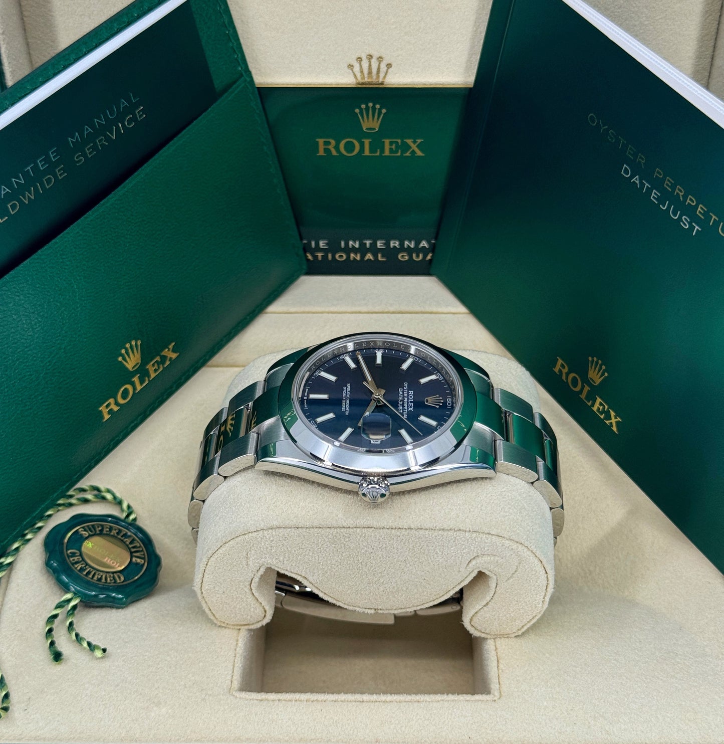 Rolex Datejust 41mm, Stainless Steel, Blue, Oyster, Ref# 126300-0001, dated 2025