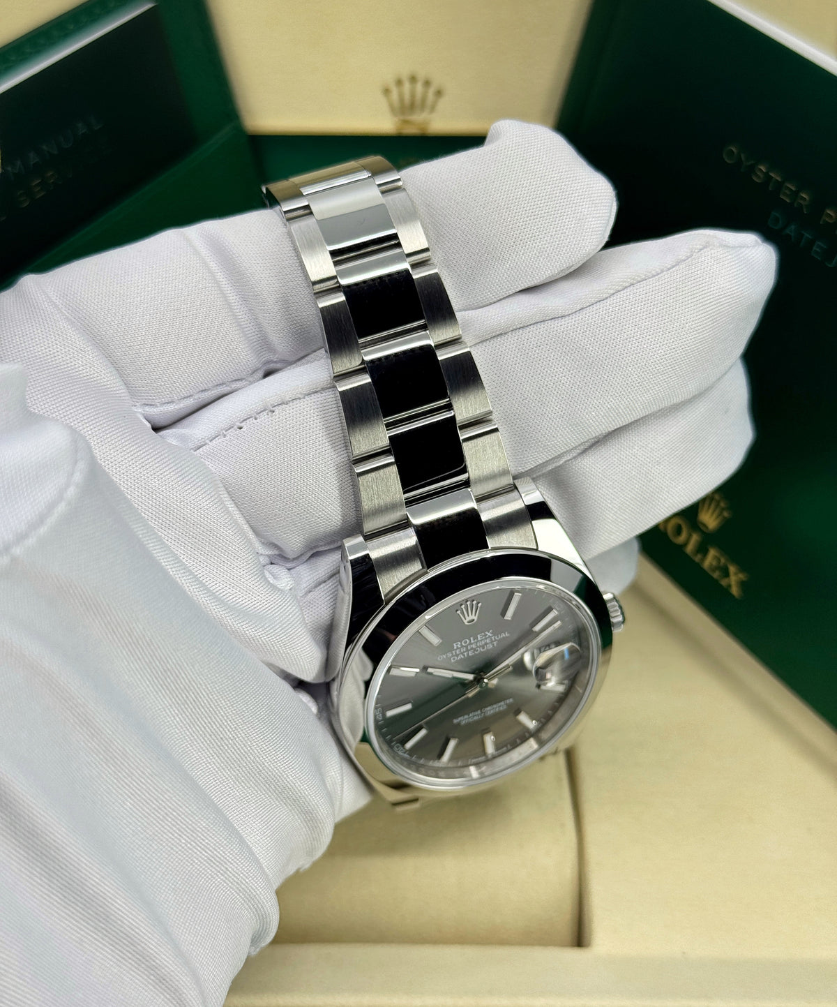 Rolex Datejust 41mm, Stainless Steel, Rhodium, Oyster, Ref# 126300-0007, dated 2026