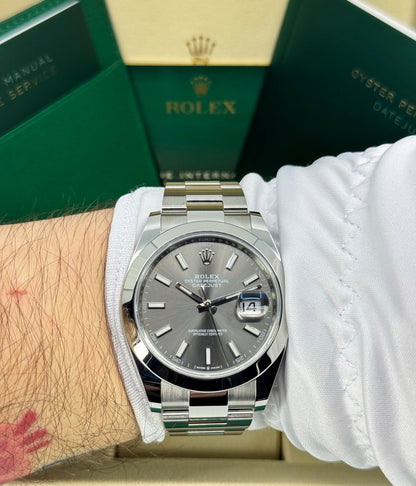 Rolex Datejust 41mm, Stainless Steel, Rhodium, Oyster, Ref# 126300-0007, dated 2026