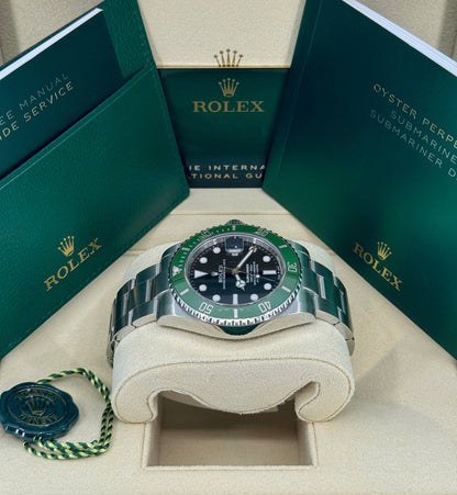 Rolex Submariner 41mm, Date, Stainless Steel, Kermit, MK2 Bezel, Ref# 126610LV, dated 2024