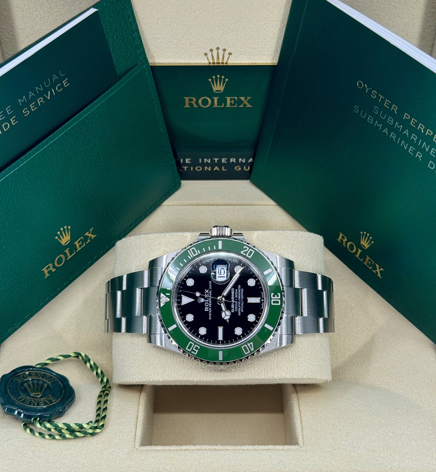 Rolex Submariner 41mm, Date, Stainless Steel, Kermit, MK2 Bezel, Ref# 126610LV, dated 2024