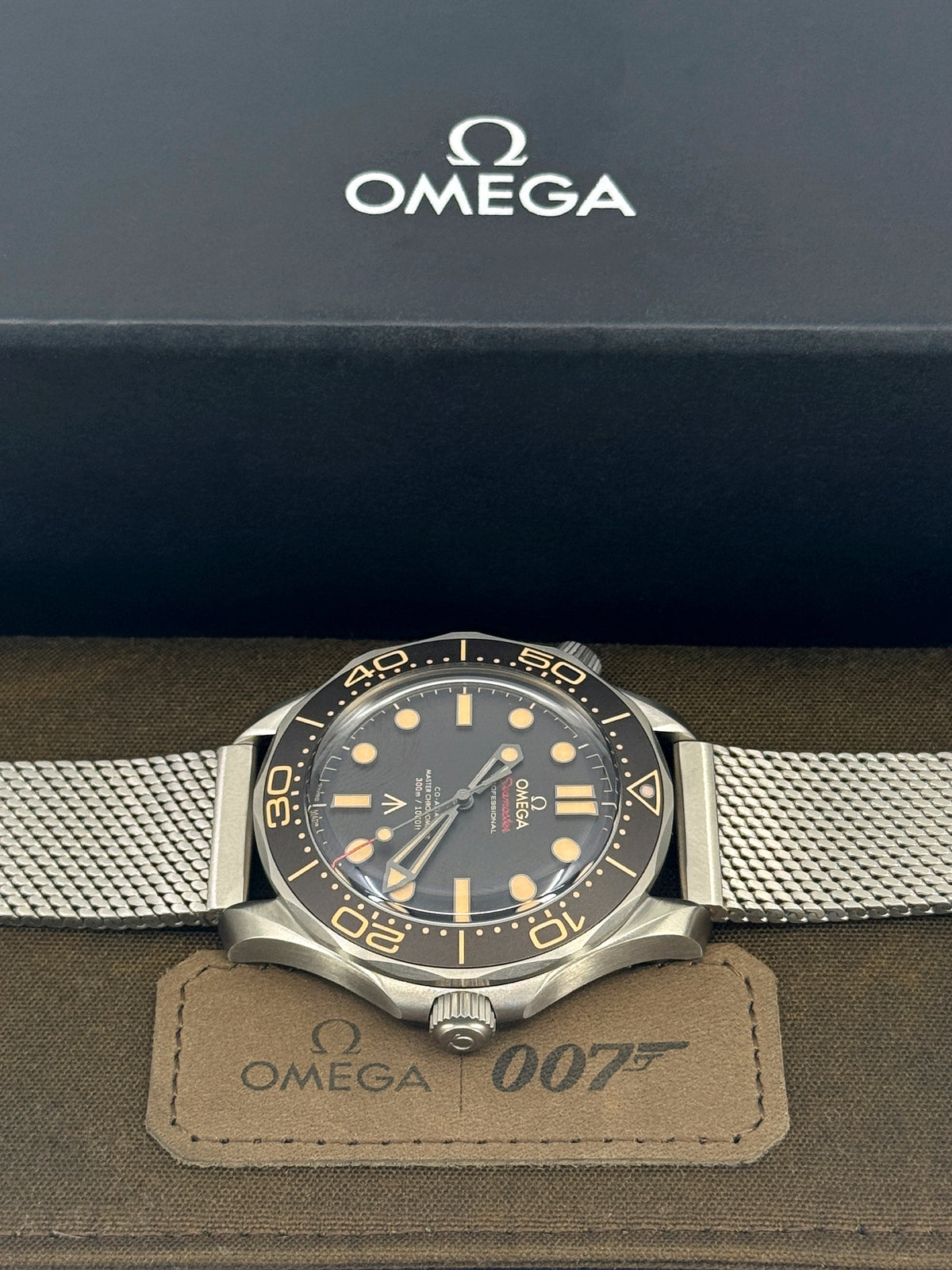 Omega Seamaster Diver 300M, James Bond 007, No Time To Die Edition, 42mm, Titanium, Brown, Ref# 210.90.42.20.01.001, dated 2026