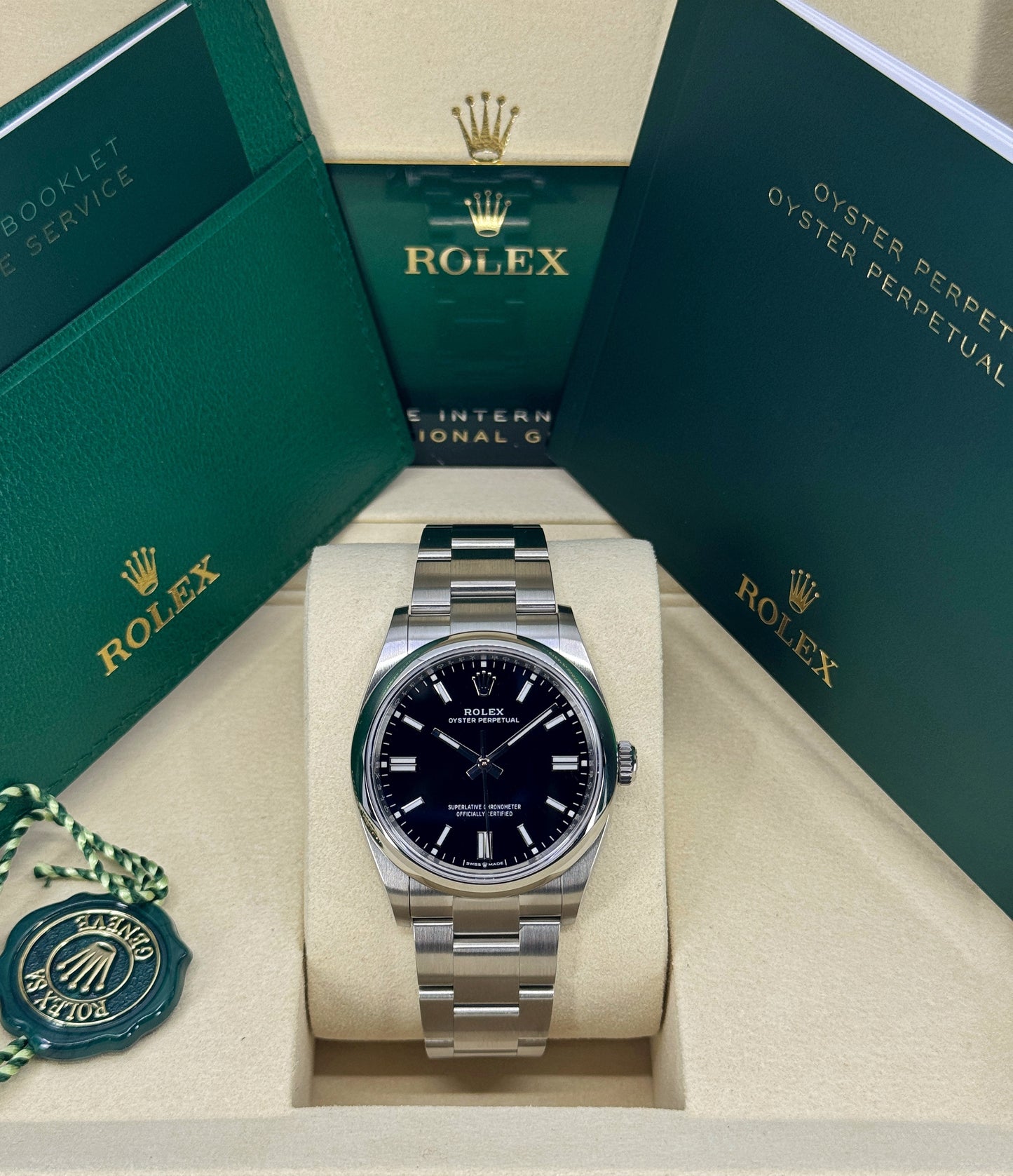 Rolex Oyster Perpetual 36mm, Stainless Steel, Black, Ref# 126000-0014, dated 2026