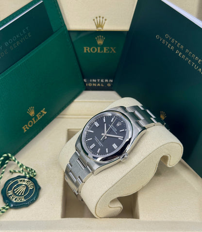 Rolex Oyster Perpetual 36mm, Stainless Steel, Black, Ref# 126000-0014, dated 2026