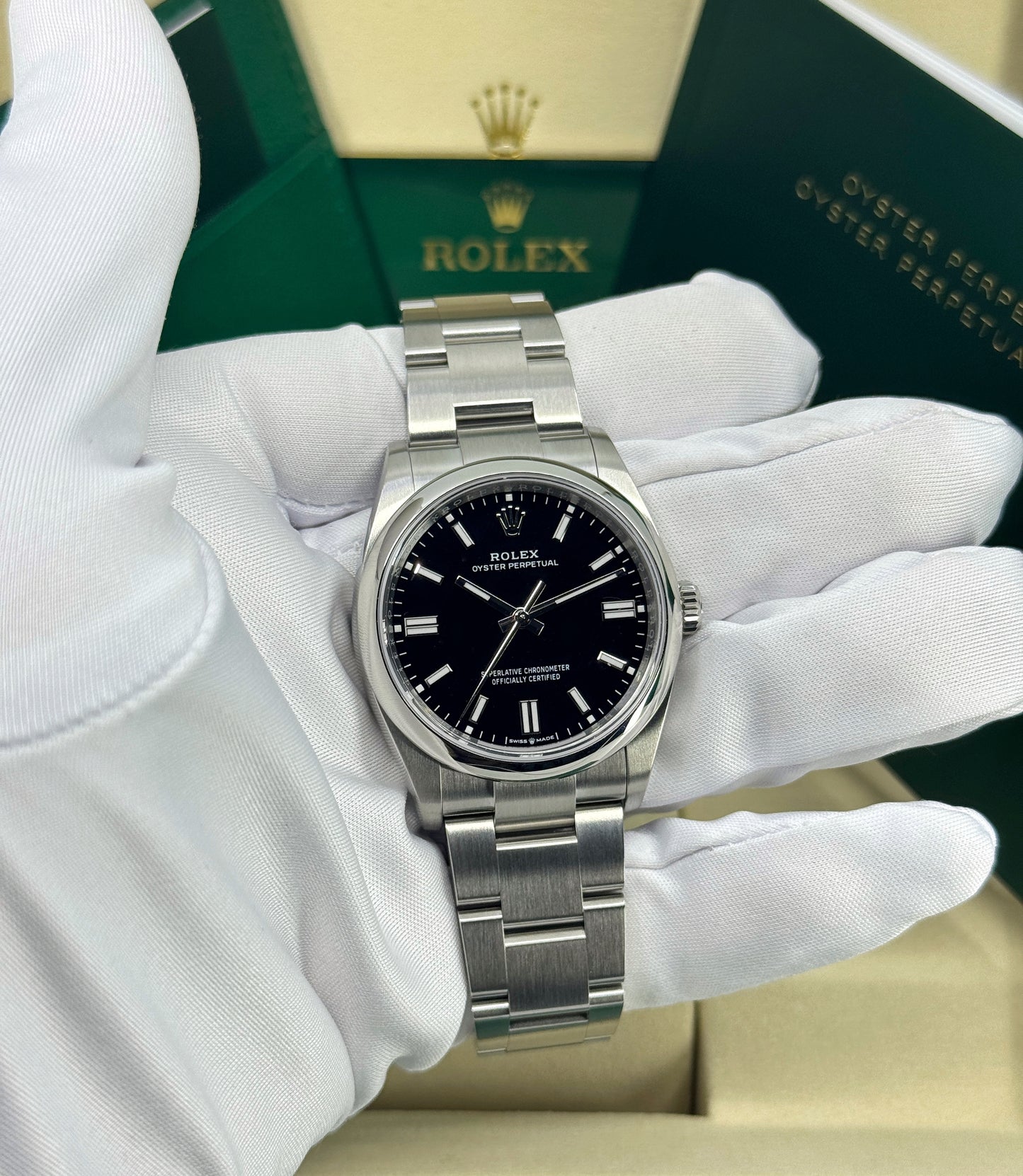 Rolex Oyster Perpetual 36mm, Stainless Steel, Black, Ref# 126000-0014, dated 2026