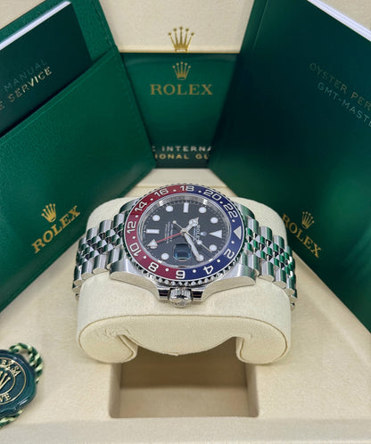 Rolex GMT-Master II 40mm, Stainless Steel, Pepsi, Jubilee, Ref# 126710BLRO-0001, dated 2026