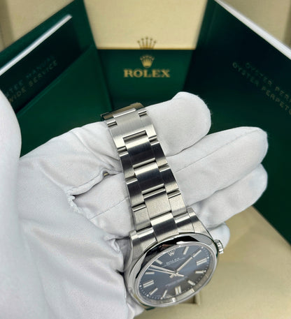 Rolex Oyster Perpetual 41mm, Stainless Steel, Blue, Ref# 124300-0003, dated 2024