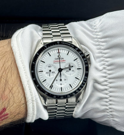 Omega Speedmaster Professional Moonwatch 42mm, Stainless Steel, White, Ref# 310.30.42.50.04.001, dated 2024