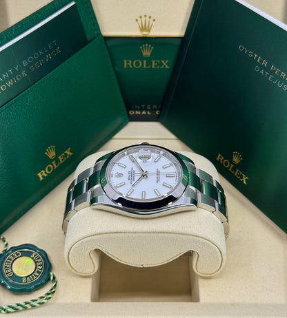 Rolex Datejust 41mm, Stainless Steel, White, Oyster, Ref# 126300-0005, dated 2026