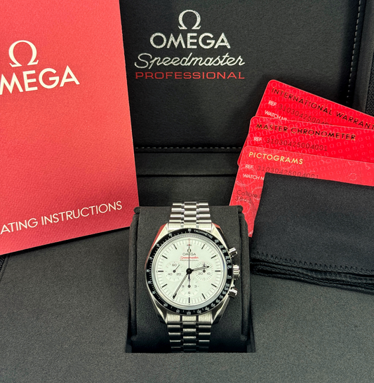 Omega Speedmaster Professional Moonwatch 42mm, Stainless Steel, White, Ref# 310.30.42.50.04.001, dated 2024