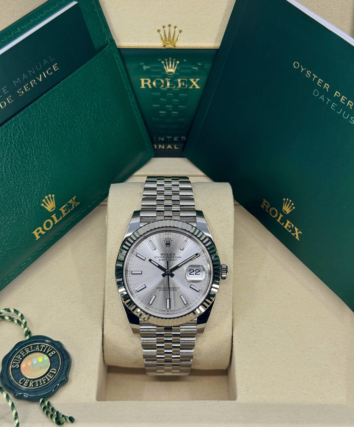 Rolex Datejust 41mm, Stainless Steel, Silver, Jubilee, Ref# 126334-0004, dated 2026