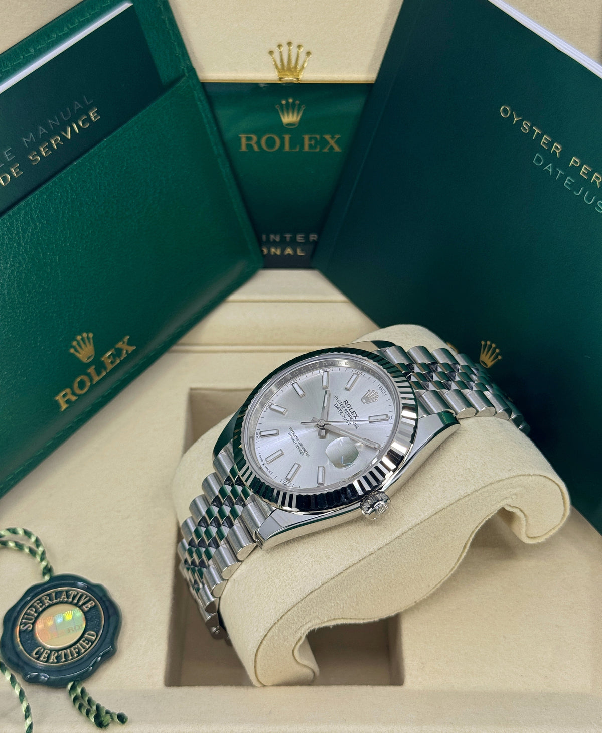 Rolex Datejust 41mm, Stainless Steel, Silver, Jubilee, Ref# 126334-0004, dated 2026