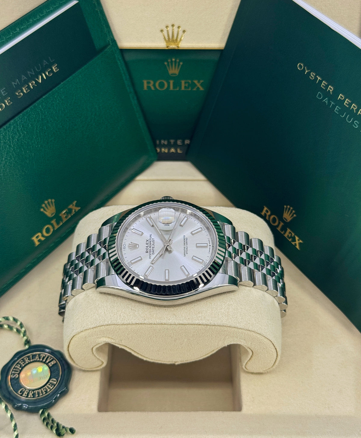 Rolex Datejust 41mm, Stainless Steel, Silver, Jubilee, Ref# 126334-0004, dated 2026