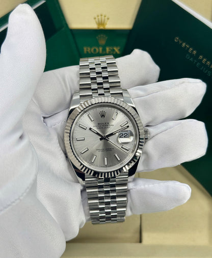 Rolex Datejust 41mm, Stainless Steel, Silver, Jubilee, Ref# 126334-0004, dated 2026