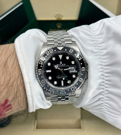 Rolex GMT-Master II 40mm, Stainless Steel, Bruce Wayne, Jubilee, Ref# 126710GRNR-0003, dated 2024