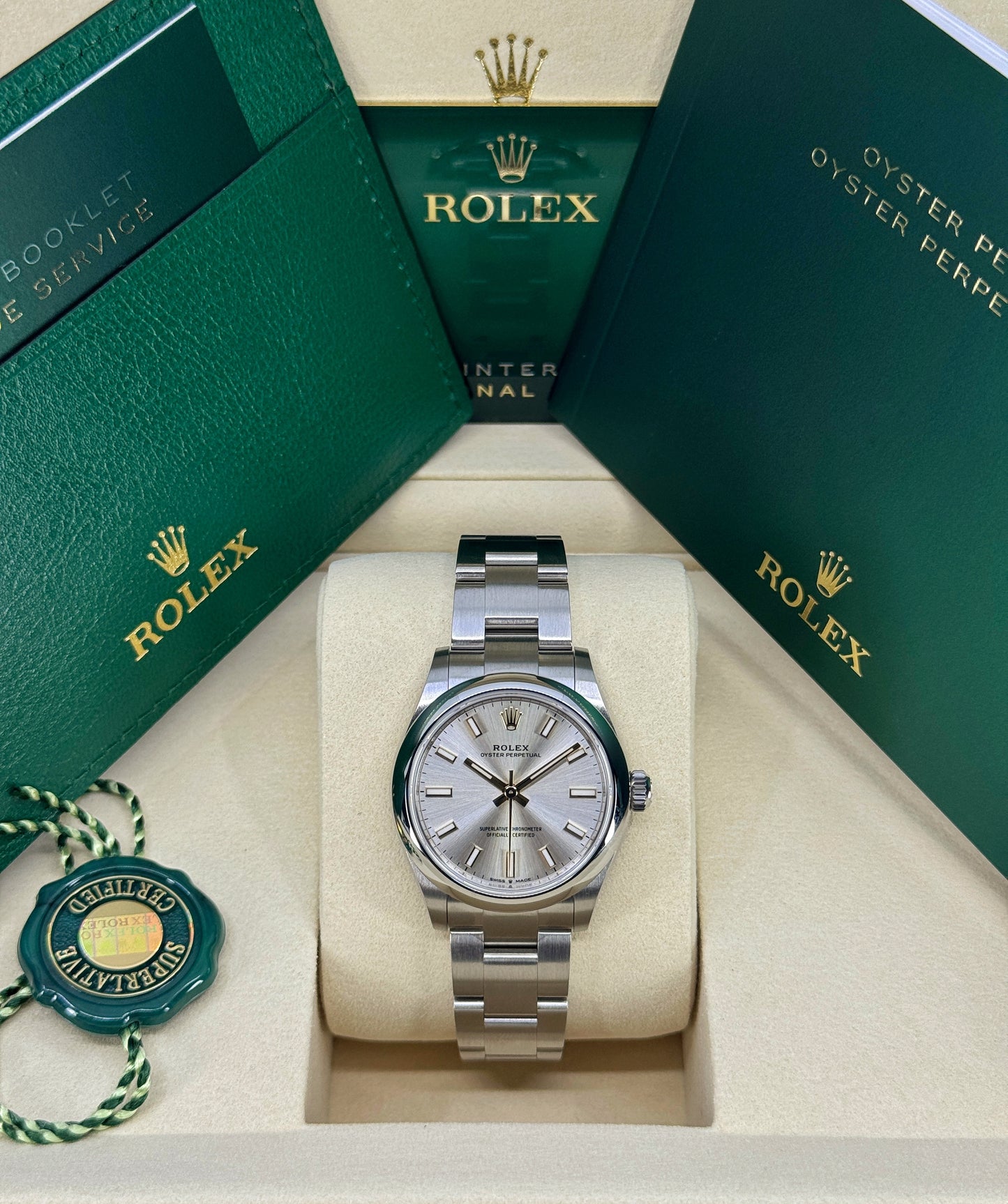 Rolex Oyster Perpetual 31mm, Stainless Steel, Silver, Ref# 277200-0001, dated 2026