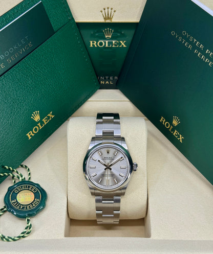 Rolex Oyster Perpetual 31mm, Stainless Steel, Silver, Ref# 277200-0001, dated 2026