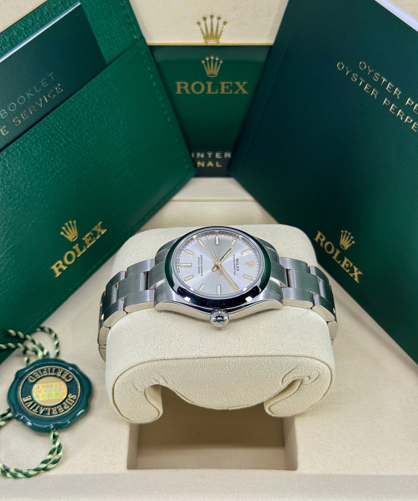 Rolex Oyster Perpetual 31mm, Stainless Steel, Silver, Ref# 277200-0001, dated 2026