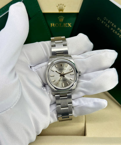 Rolex Oyster Perpetual 31mm, Stainless Steel, Silver, Ref# 277200-0001, dated 2026