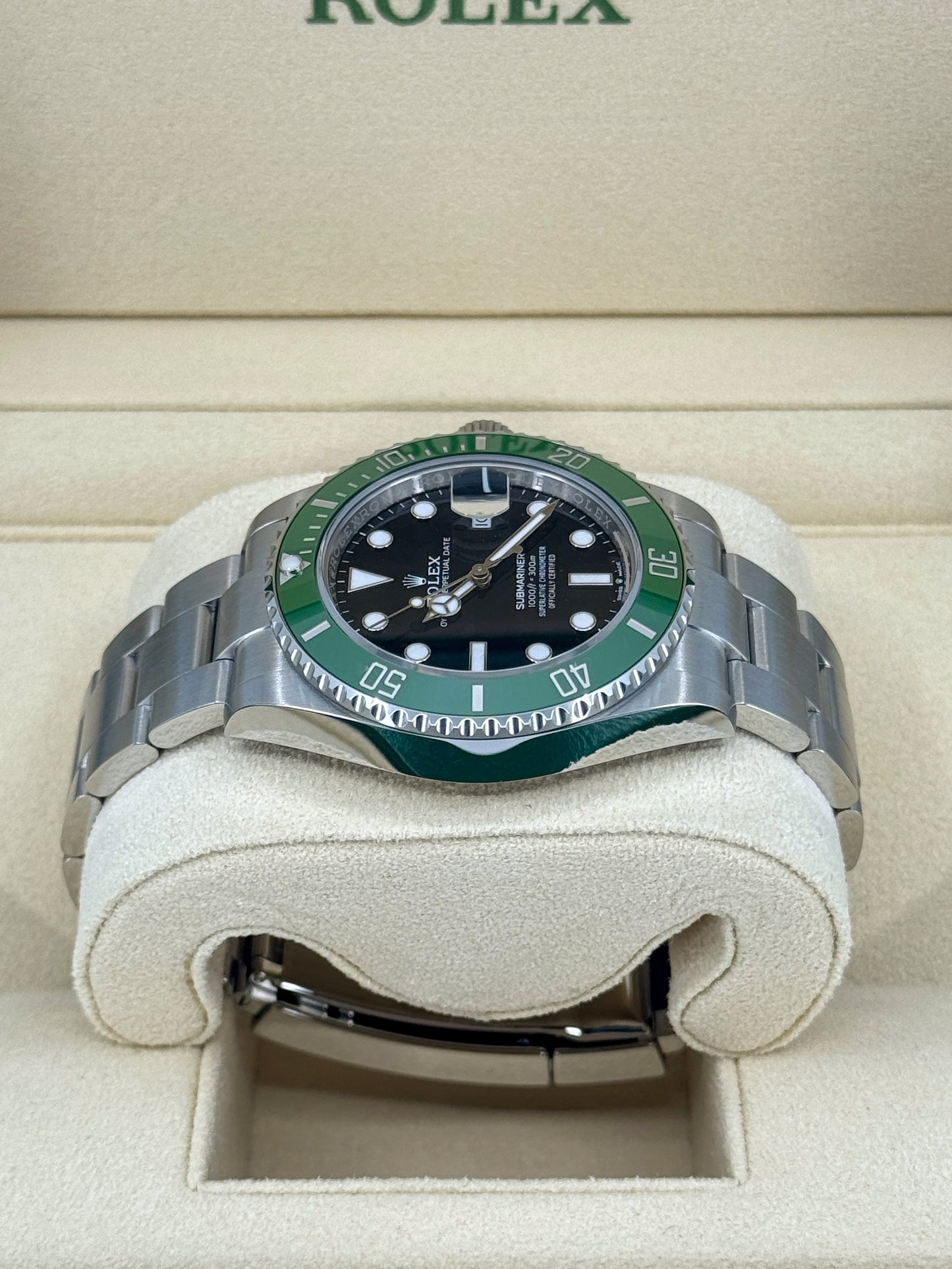 Pre-owned Rolex Submariner 41mm, Date, Stainless Steel, Kermit, MK2 Bezel, Ref# 126610LV, dated 2023