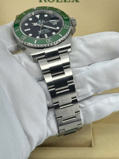 Pre-owned Rolex Submariner 41mm, Date, Stainless Steel, Kermit, MK2 Bezel, Ref# 126610LV, dated 2023