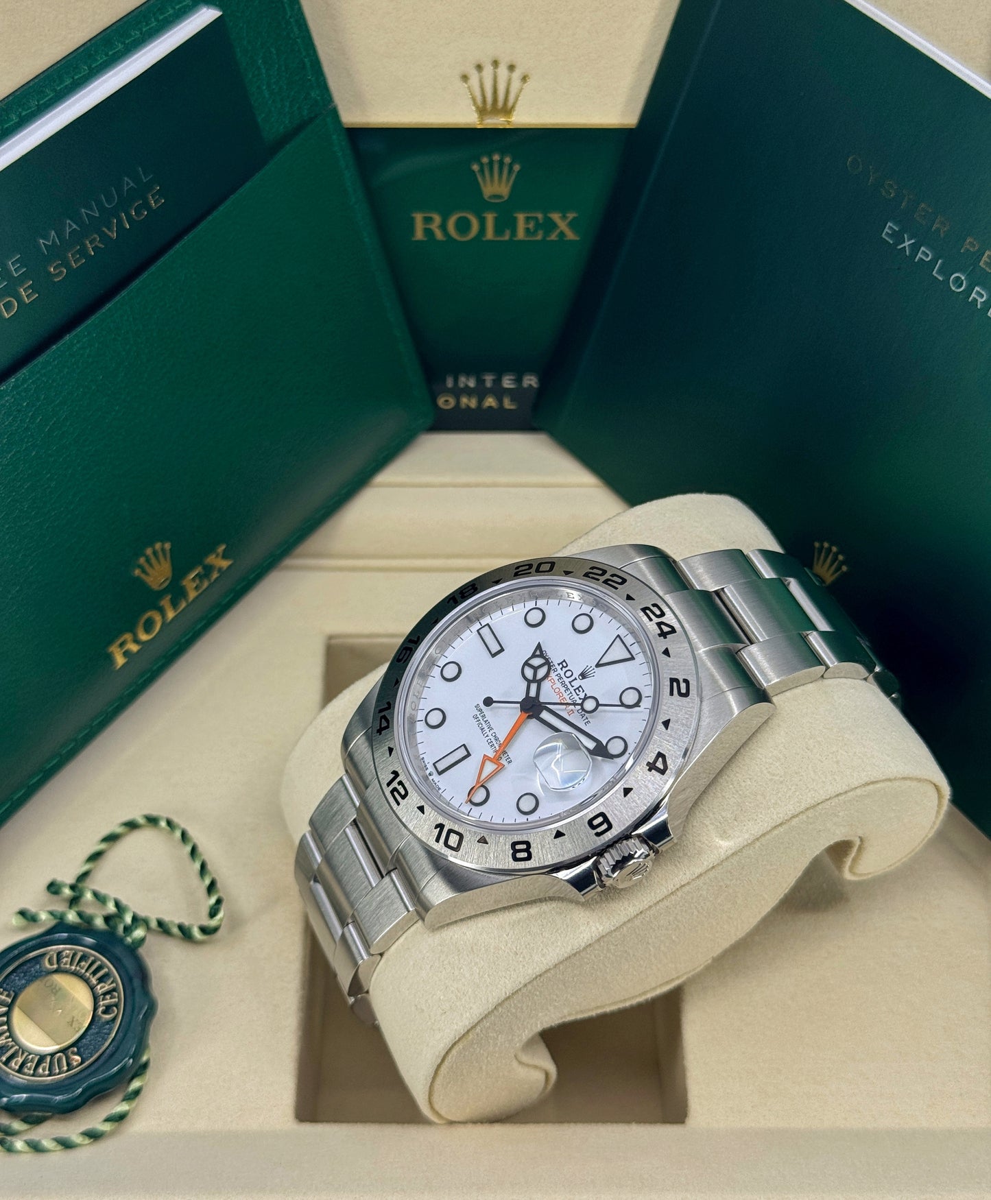Rolex Explorer II, 42mm, Stainless Steel, Polar, White, Ref# 226570-0001, dated 2026