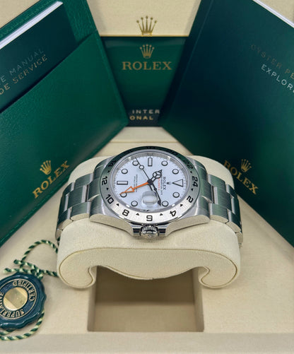 Rolex Explorer II, 42mm, Stainless Steel, Polar, White, Ref# 226570-0001, dated 2026