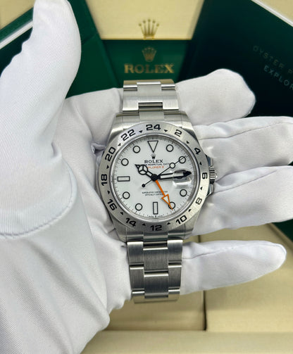 Rolex Explorer II, 42mm, Stainless Steel, Polar, White, Ref# 226570-0001, dated 2026