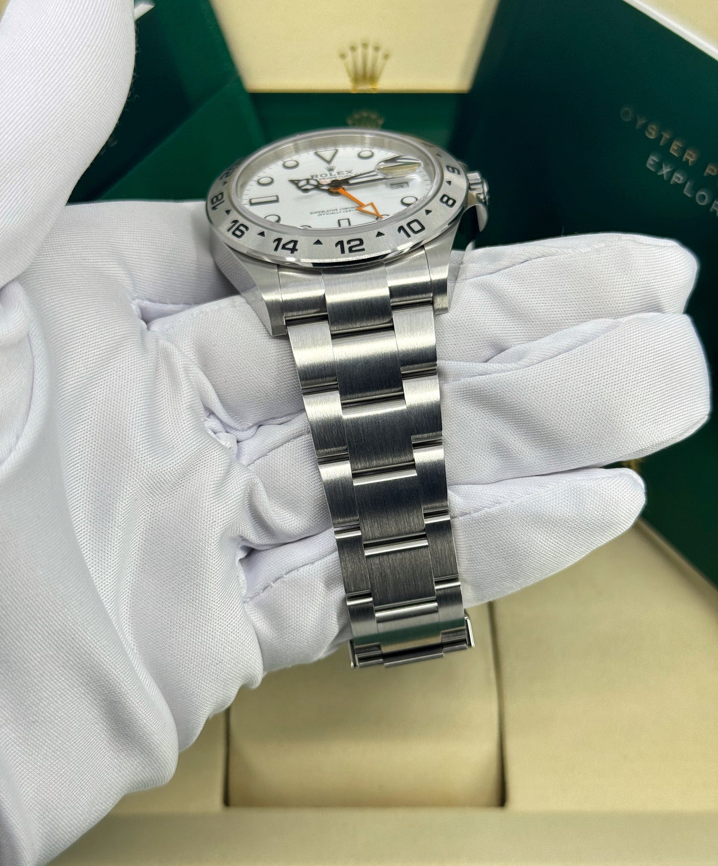 Rolex Explorer II, 42mm, Stainless Steel, Polar, White, Ref# 226570-0001, dated 2026