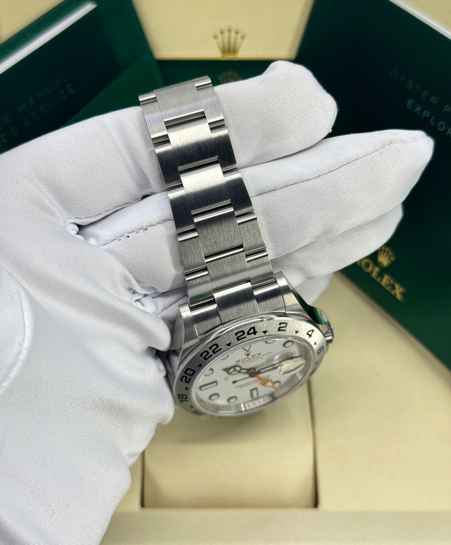 Rolex Explorer II, 42mm, Stainless Steel, Polar, White, Ref# 226570-0001, dated 2026