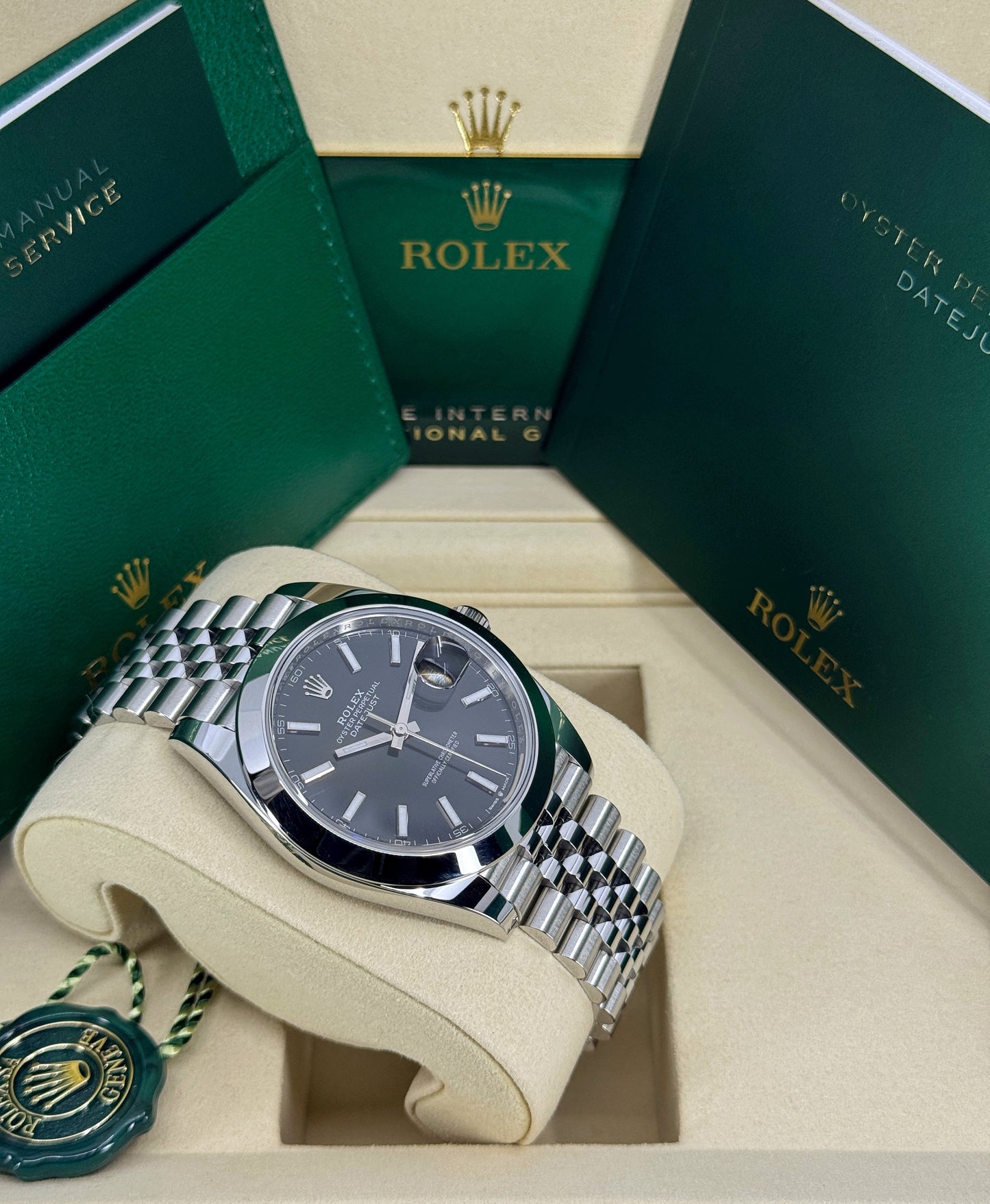Rolex Datejust 41mm, Stainless Steel, Black, Jubilee, Ref# 126300-0012, dated 2026