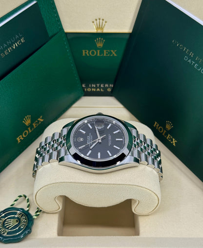 Rolex Datejust 41mm, Stainless Steel, Black, Jubilee, Ref# 126300-0012, dated 2026