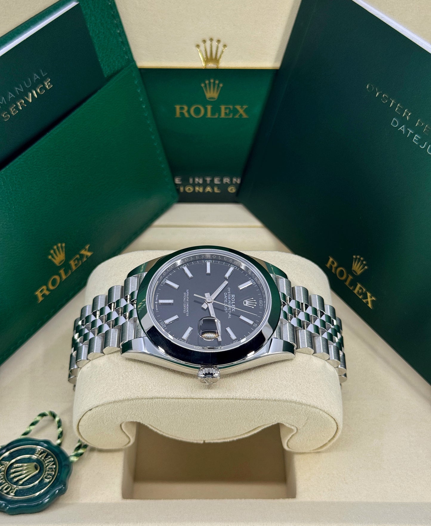 Rolex Datejust 41mm, Stainless Steel, Black, Jubilee, Ref# 126300-0012, dated 2026